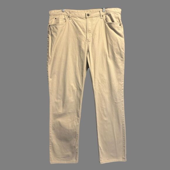 Genteal Billings Pants Classic Fit 5 Pocket Stretch Canvas Mens Size 42x32 Khaki - Picture 4 of 12